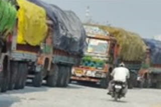 lorries stalled in suryapet district