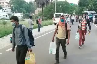 Workers returned from Hyderabad reached Bokaro