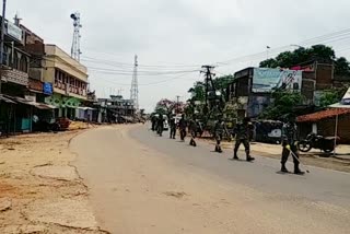 Flag march taken out to ensure lockdown strictly in dumka