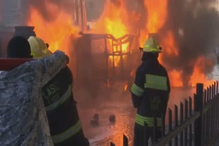 Watch: Nigerian firefighters battle massive fuel tanker blaze