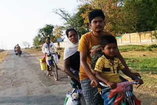 laborers left for chhattisgarh from lucknow