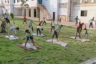 yoga class for the fitness of quarantined citizens