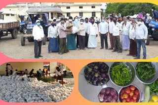 Distribution of vegetables to the Red Zone residents in prakasam district