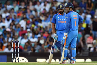 rohit sharma with dhoni