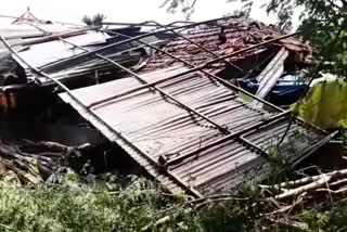 house collapsed in the rain