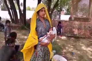 palwal woman gave birth to girl