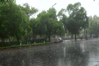 सीकर में तेज बारिश, heavy rain in sikar