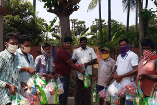 daily needs distribute at boni village vizag district