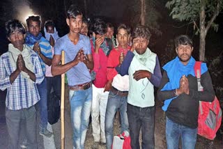 migrant workers crossing charkhi dadri border