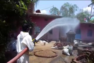 The refining process begins after the corona is identified in Bhadrak Banta block