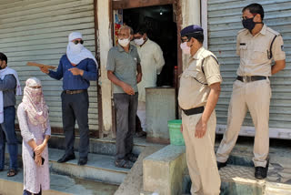 Tehsildar sealed grocery store