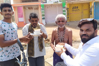 Handicapped food distribution to poor people