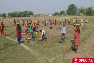 काम करते प्रवासी मजदूर.