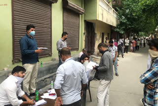 During lockdown Ration distributed to needy in Najafgarh at delhi