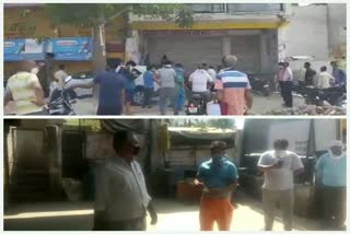 Crowd gathered at liquor shops in Ghaziabad during lockdown