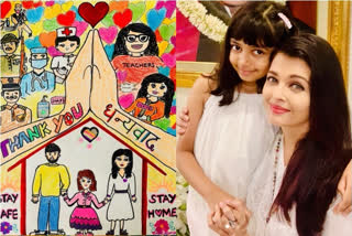 Aaradhya Bachchan pays artistic tribute to COVID-19 warriors