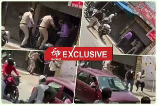 police lathi charged on people at khichdipur liquor shop