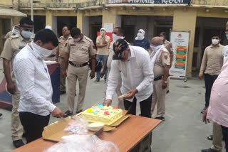 nangloi police celebrated ASI birthday