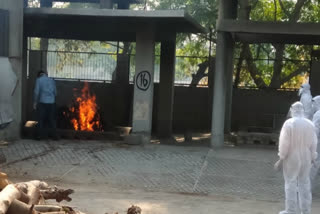 funeral of corona positve patient from gurugram who died in rohtak