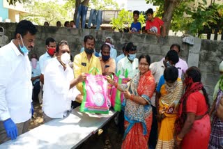 mla distributed food items in hanamkonda warangal urban