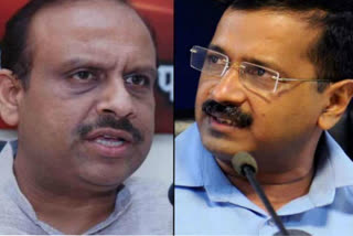 bjp mla vijendra gupta attack on cm arvind kejriwal at liquor shop open issue