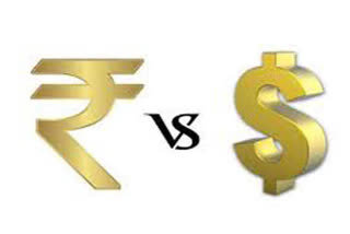 The rupee fell by 64 paise to Rs 75.73 per dollar