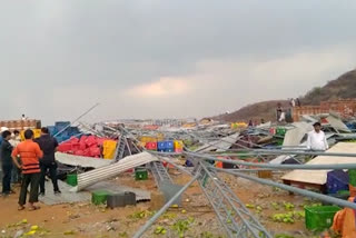 rain in koheda market in rangareddy district