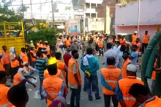 cleaners protested.