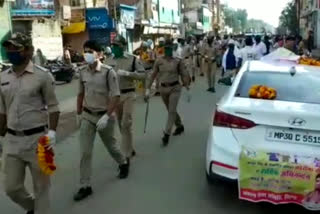 Lock Down 3.0: Police removed flag march in bhind