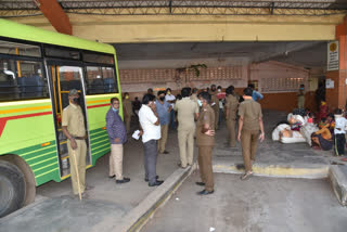 Workers has been shifted from Hubbali in special buses