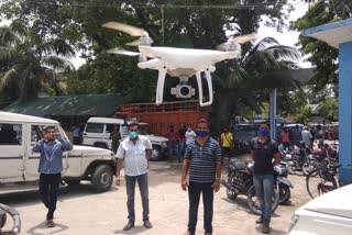 Jalpaiguri district police monitored with help of drone