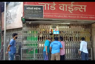 eastern suburbs of Mumbai, wine shops were opened in some places and closed in others