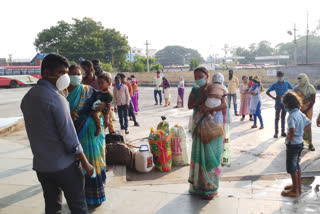 Out of state passengers got Quarantine seal at bus stop