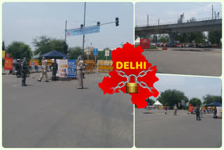 kalindikunj border guarding by police during lockdown