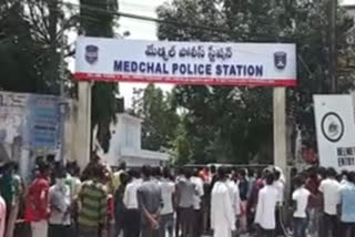 Registration of workers for migration at Medchal police station in Hyderabad