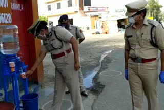 With the help of water dispenser in Ronhala police personnel will be able to take water without putting their hands