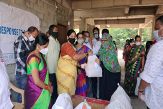 grocery distributed in ambedkar colony ramgopalpet division secunderabad