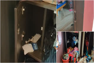 Theft  മഞ്ചേശ്വരത്ത് വീട് കുത്തി തുറന്ന് കവർച്ച  manjeswaram home theft  മഞ്ചേശ്വരത്ത് 34 പവൻ സ്വർണം കവർന്നു  kasargode theft