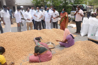 groundnut famers market vists minister sankarnarayana in anantapur dst