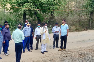 Minister Amarjeet Bhagat inspected National Highway 43 in sarguja