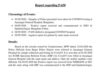 BANGALORE police infestation case with the same name