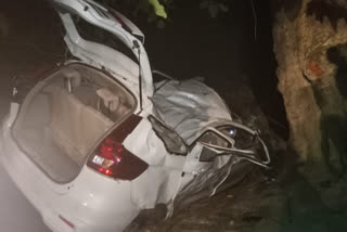 Car collided with tree