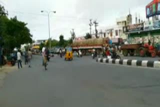 The people who came on the roads after the lock down relaxation in Bhadrachalam