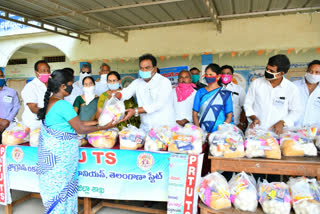 mla sunke ravi shankar distributed daily commodities