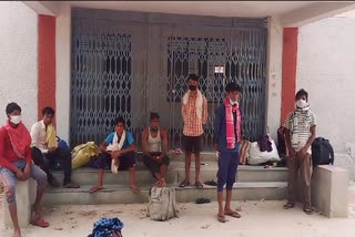 people-provided-food-to-laborers-going-to-bihar-by-bicycle-in-surajpur