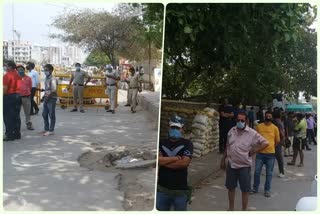 Crowd over liquor shop due to which shops are closed in east delhi