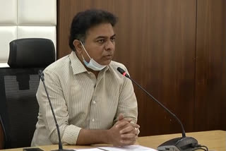 minister ktr conducted video conference with officials