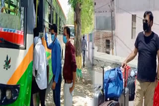 During lockdown Ghaziabad administration sent 881 people to Rajasthan by buses