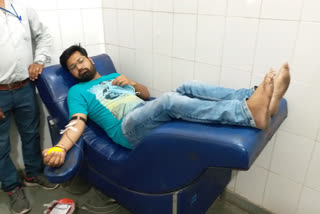 Blood donation camp organized in district hospital sheopur