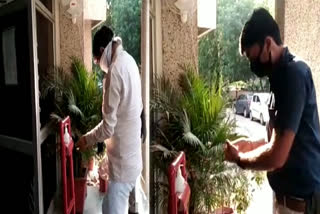 Untouchable sanitizer installed in Dwarka DCP office to protect against corona virus